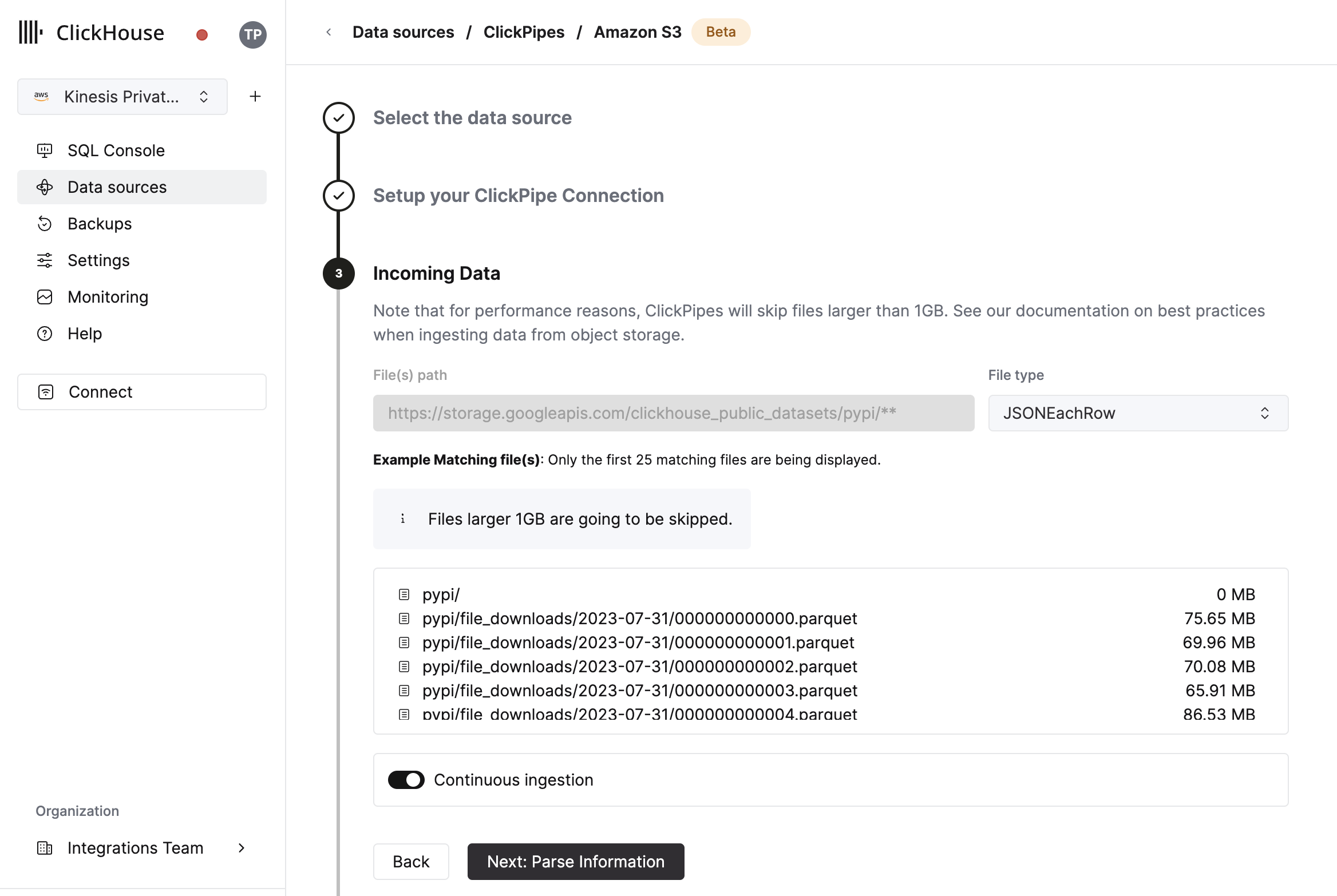 Установка формата данных и темы