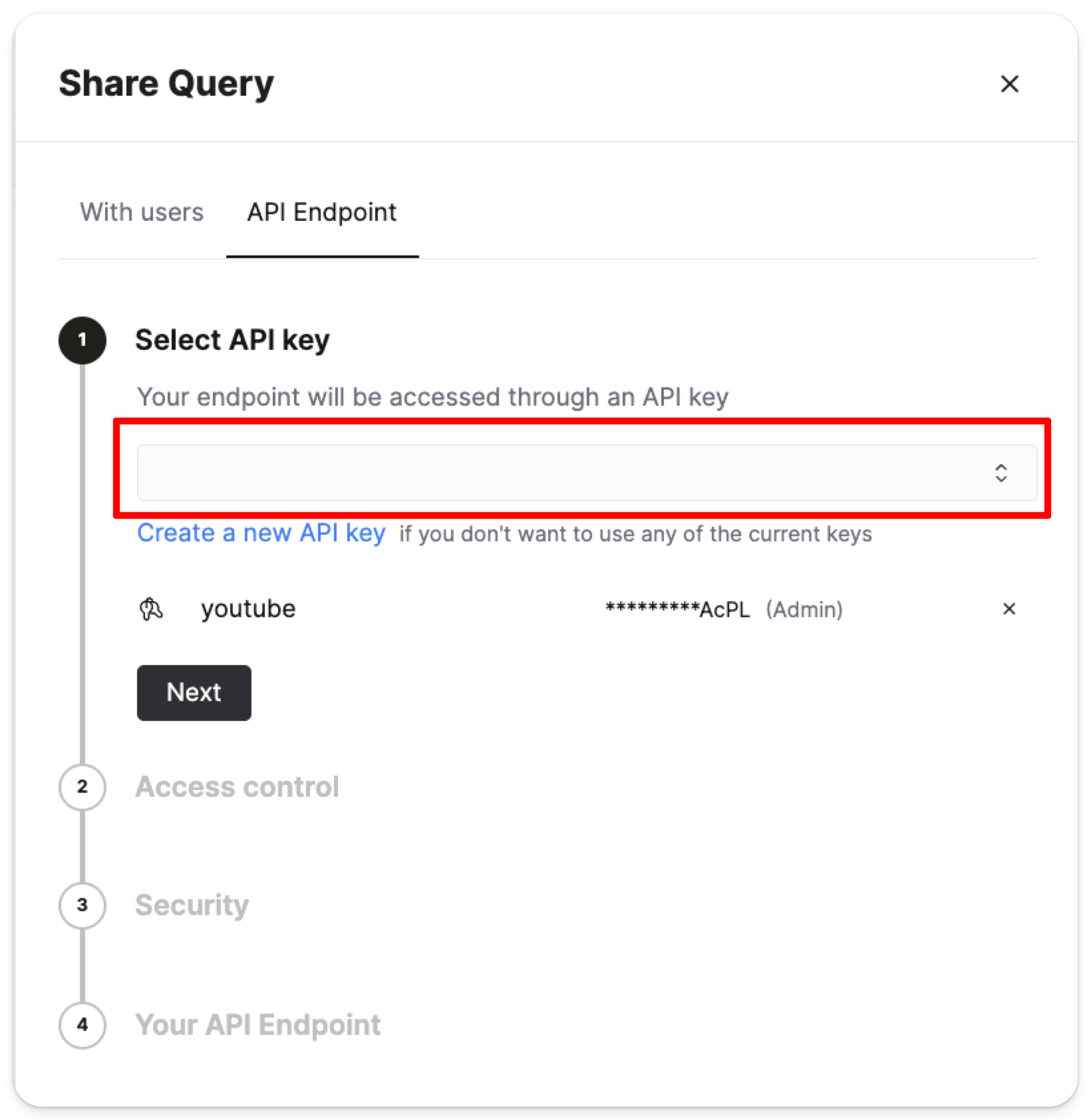 Configure query endpoint
