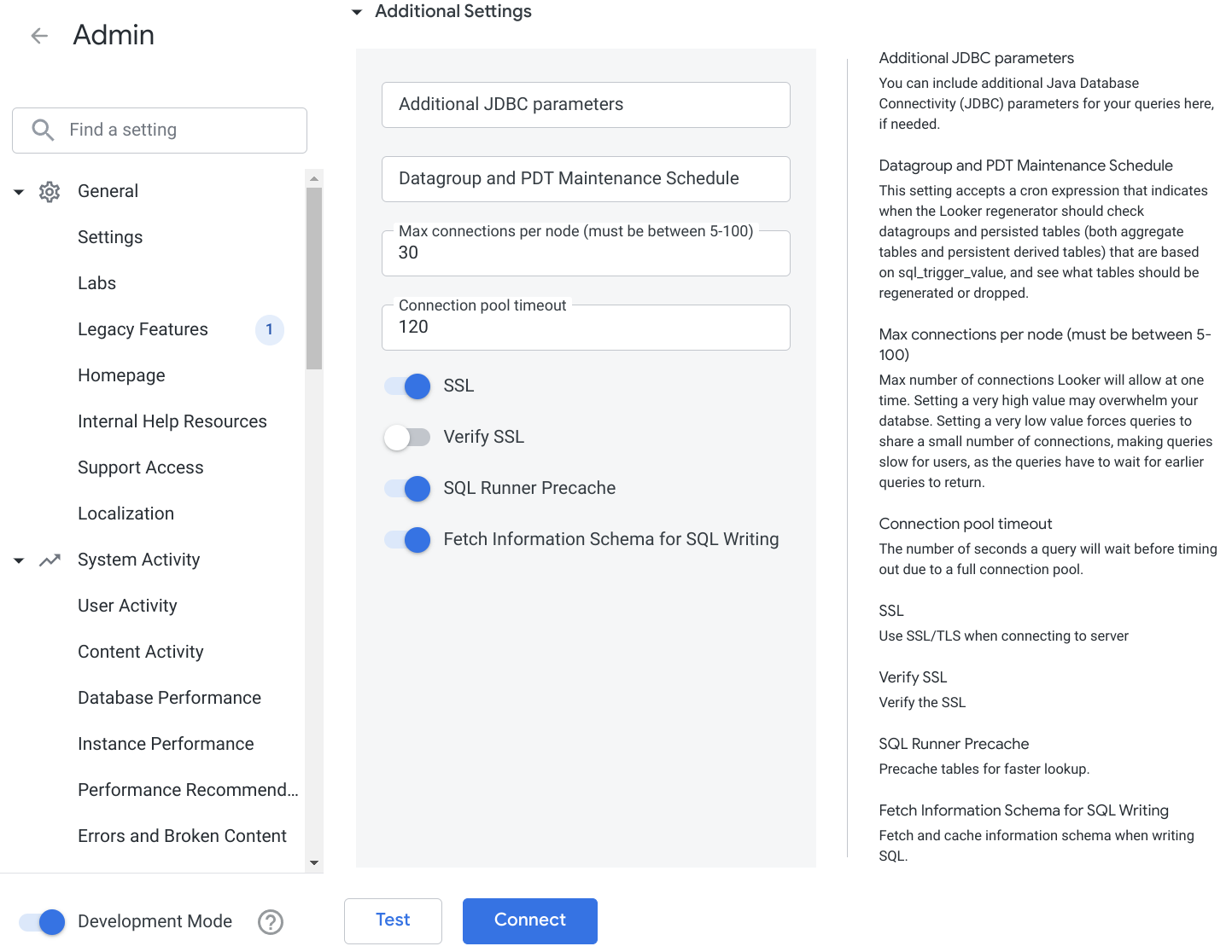 Включение SSL для соединения ClickHouse в настройках Looker